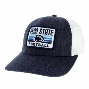 melange navy trucker hat with Penn State Football embroidered patch